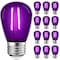 Luxrite S14 LED Edison Purple Light Bulbs 0.5W Colored Bulb for String Lights E26 Base, 12PK LR21731-12PK - alternate 1